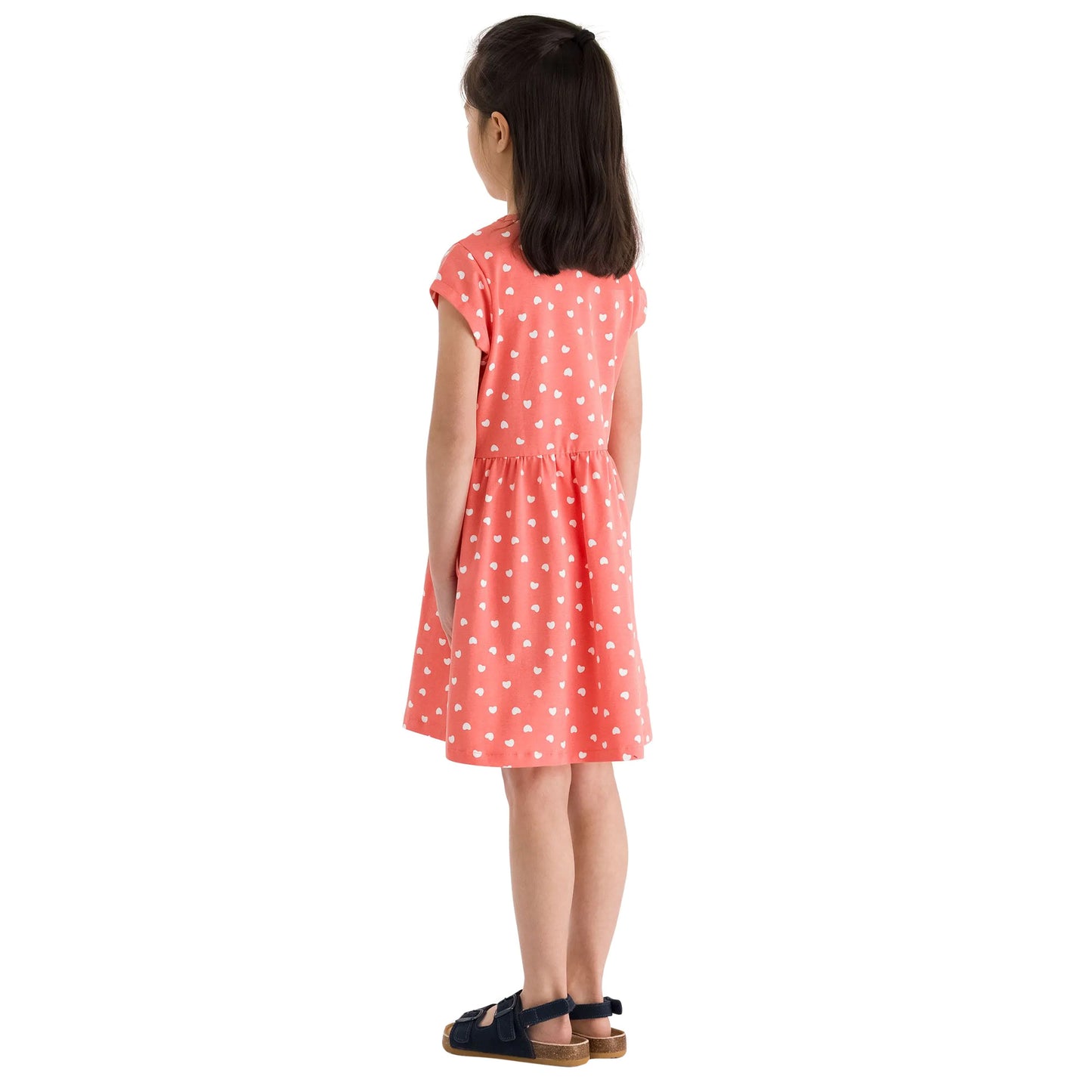 Soft Orange - Lifestyle - Trespass Girls Happiness Heart Short-Sleeved Dress