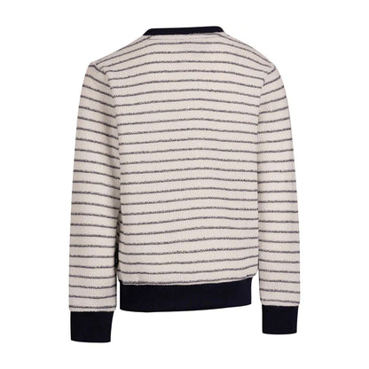 Navy - Back - Trespass Childrens-Kids Raffertie Stripe Sweater Top