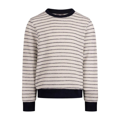 Navy - Front - Trespass Childrens-Kids Raffertie Stripe Sweater Top