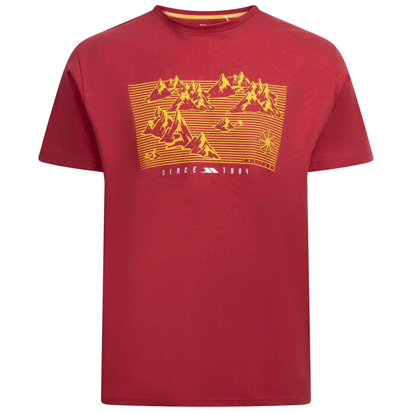 Claret - Front - Trespass Mens Manny T-Shirt