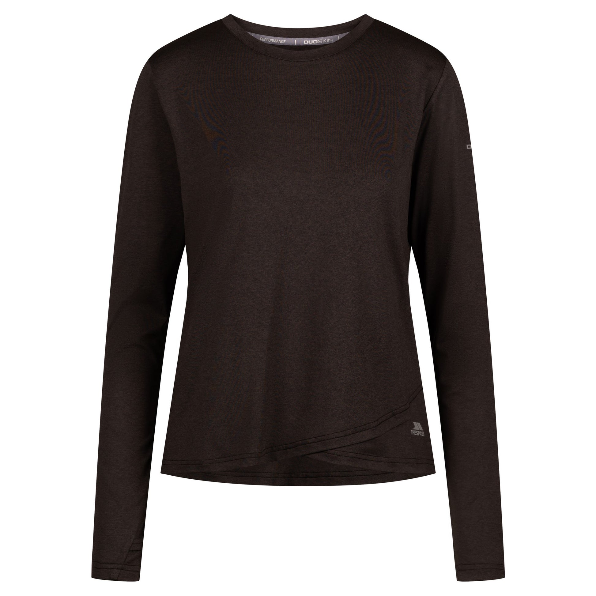 Black Marl - Front - Trespass Womens-Ladies Britney Active Top