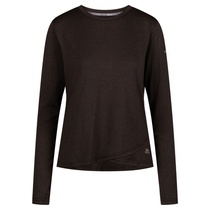 Black Marl - Front - Trespass Womens-Ladies Britney Active Top