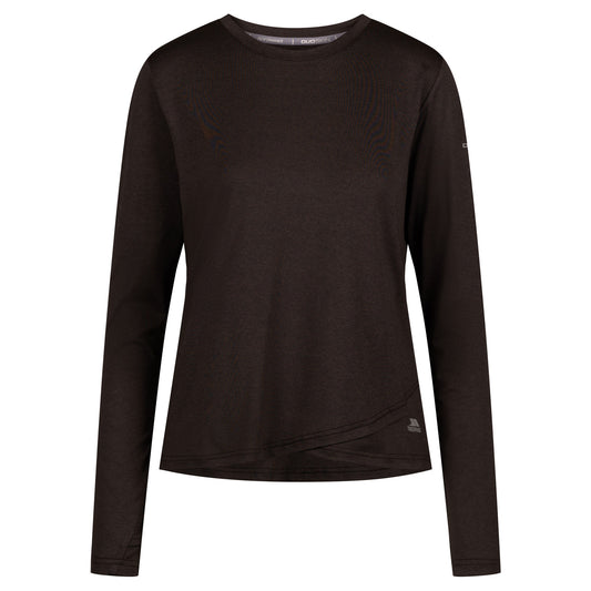 Black Marl - Front - Trespass Womens-Ladies Britney Active Top