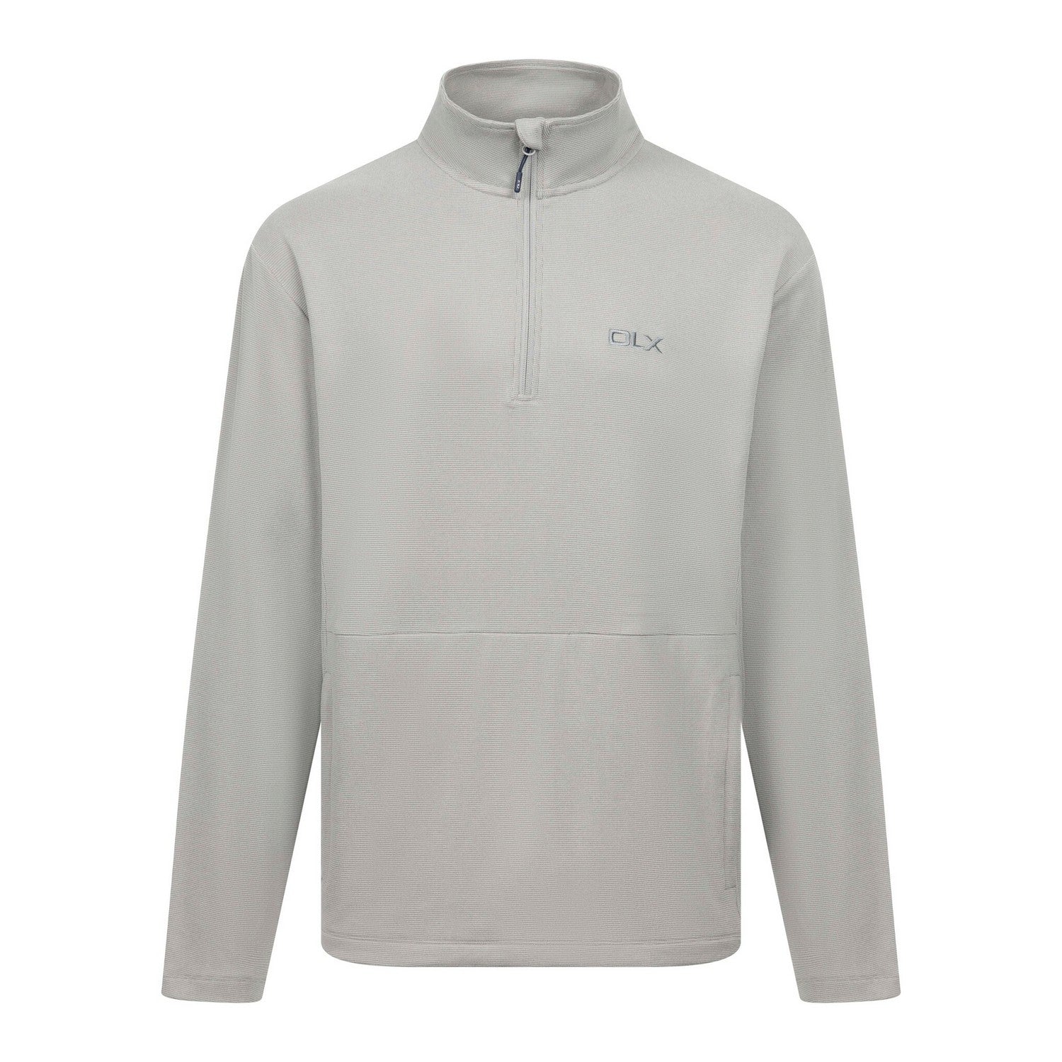Greystone - Front - Trespass Mens Sebastian DLX Quarter Zip Fleece Top