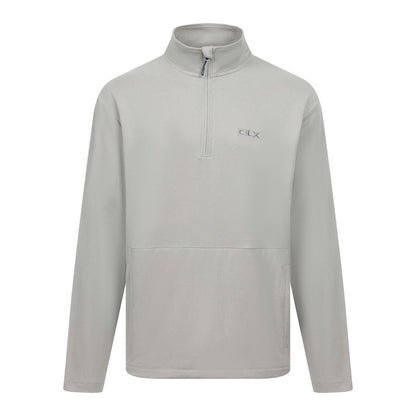 Greystone - Front - Trespass Mens Sebastian DLX Quarter Zip Fleece Top