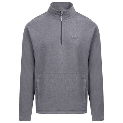 Navy - Front - Trespass Mens Sebastian DLX Quarter Zip Fleece Top