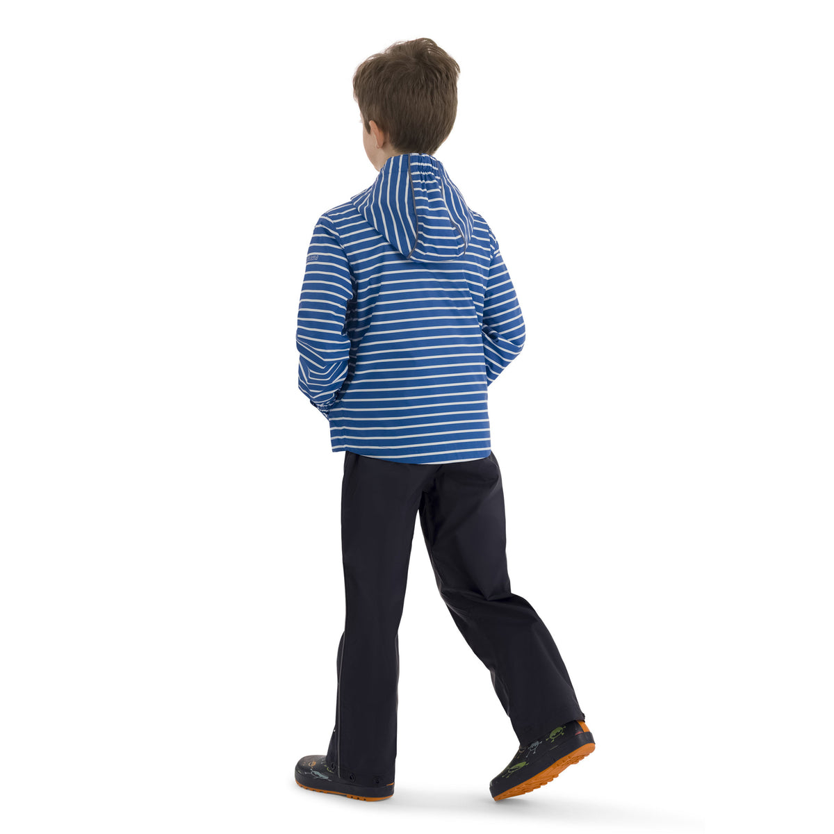 Blue - Back - Trespass Childrens-Kids Kinley Rain Suit