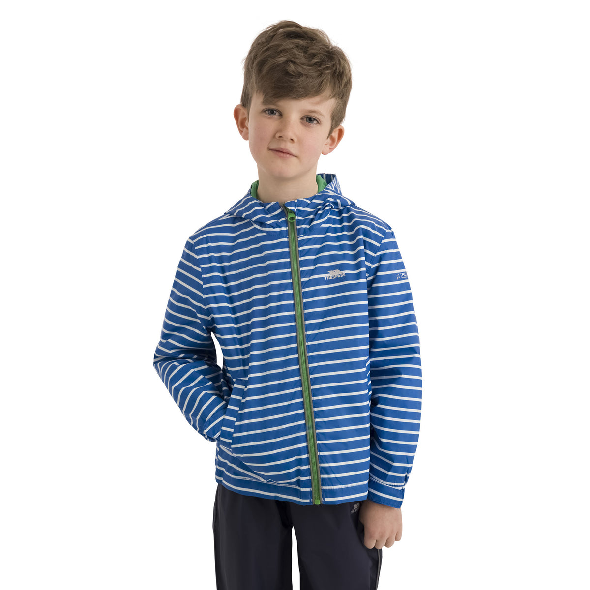 Blue - Side - Trespass Childrens-Kids Kinley Rain Suit
