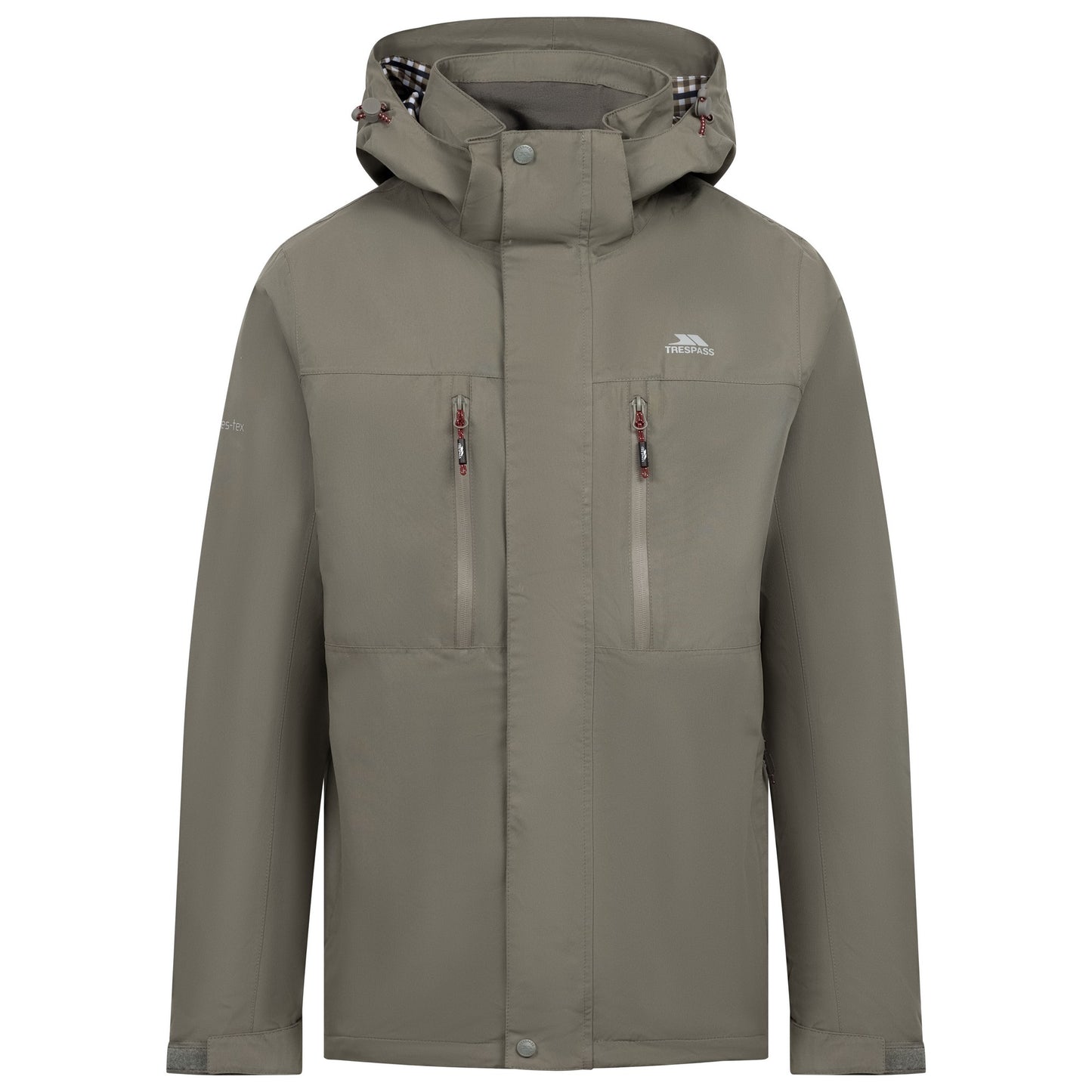 Green Smoke - Front - Trespass Mens Griminish Waterproof Jacket