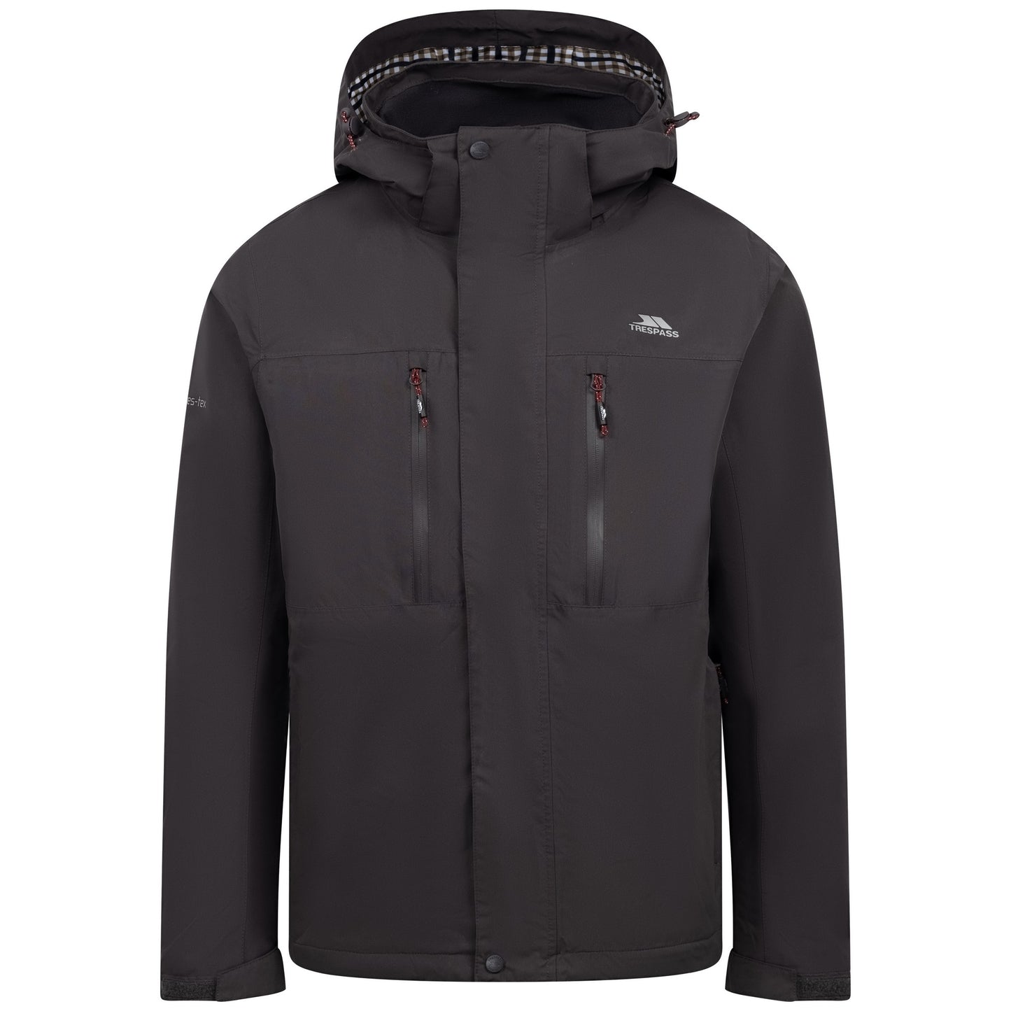 Dark Grey - Front - Trespass Mens Griminish Waterproof Jacket