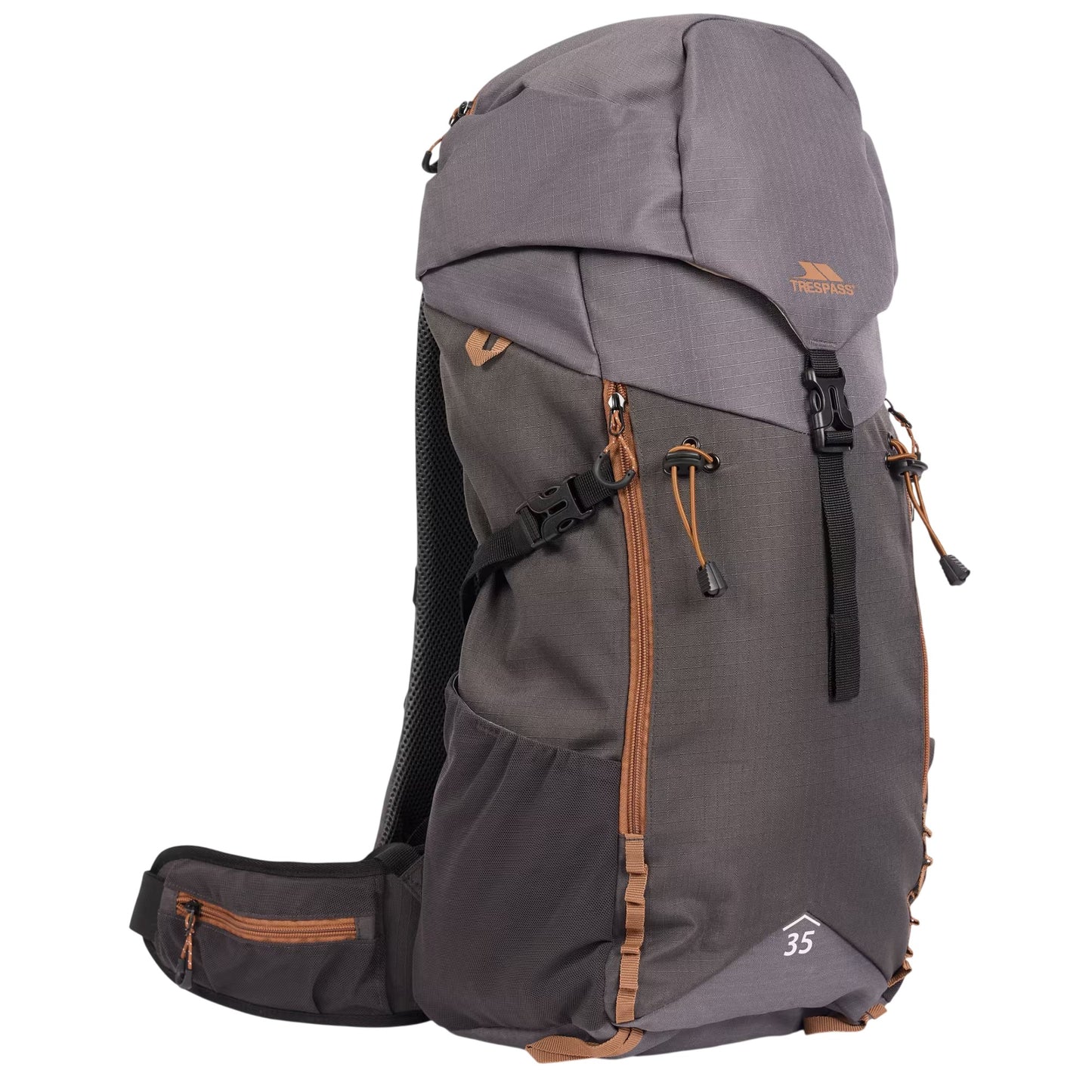 Dark Grey - Side - Trespass Pass 35L Hiking Backpack
