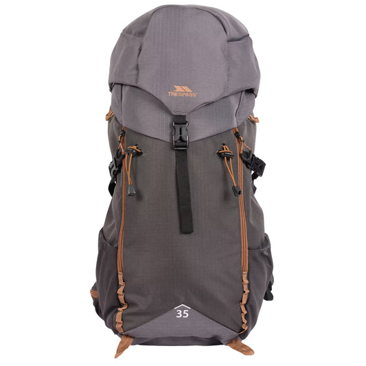 Dark Grey - Front - Trespass Pass 35L Hiking Backpack
