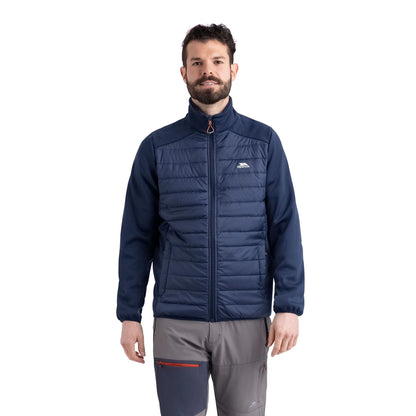 Navy Marl - Side - Trespass Mens Sharonton Hybrid Jacket
