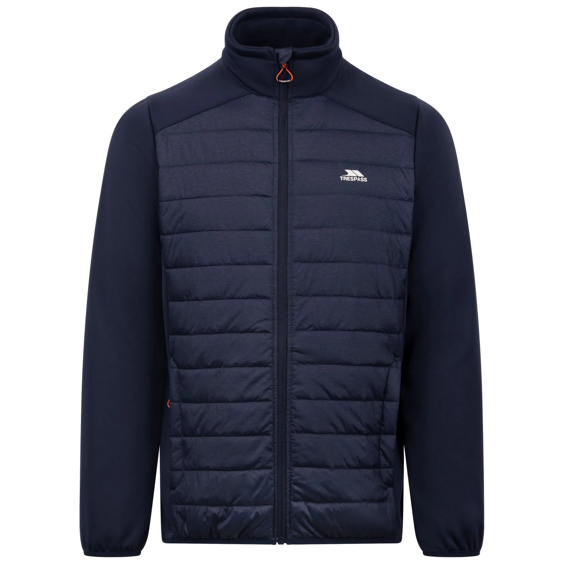 Navy Marl - Front - Trespass Mens Sharonton Hybrid Jacket