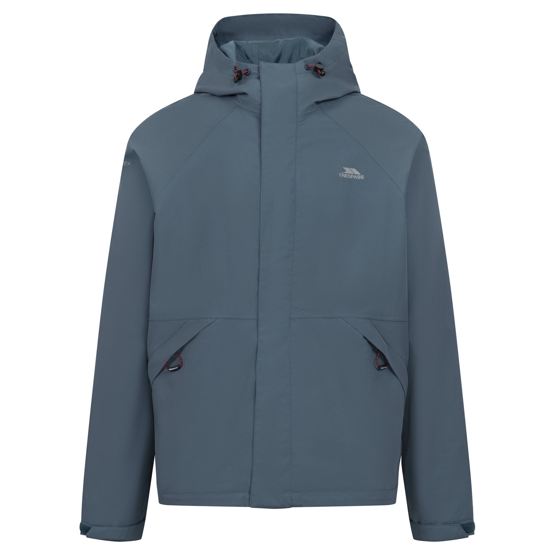 Dark Teal - Front - Trespass Mens Bayhead Waterproof Jacket