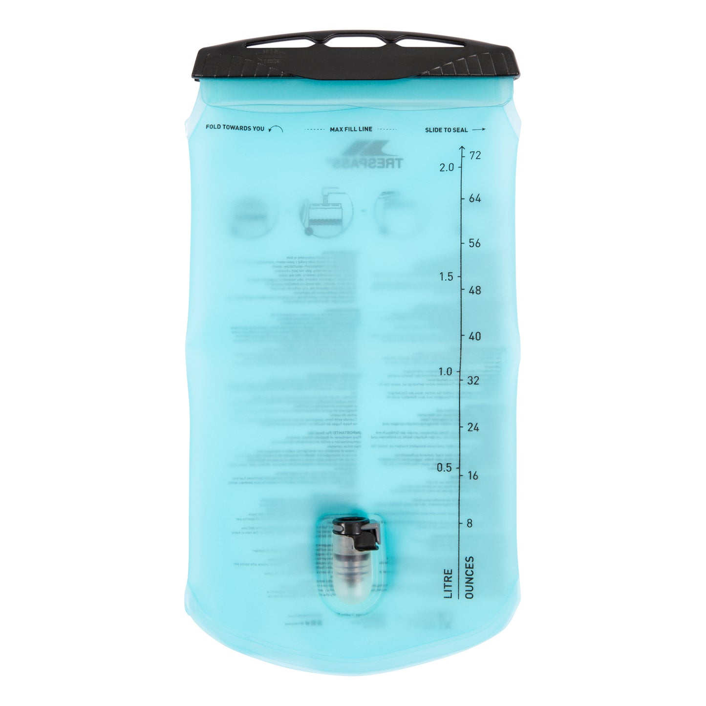 Clear Blue - Side - Trespass Quenched 2L Hydration Bladder