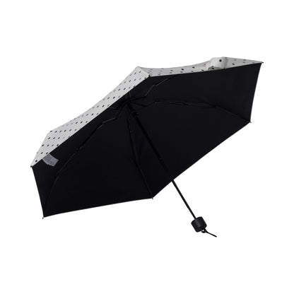 White - Back - Trespass Dreep Polka Dot Folding Umbrella