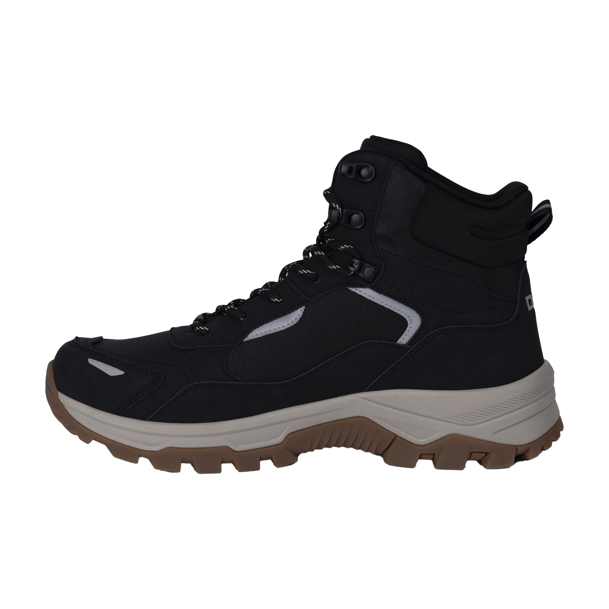 Black - Side - Trespass Mens Johnny DLX Walking Boots
