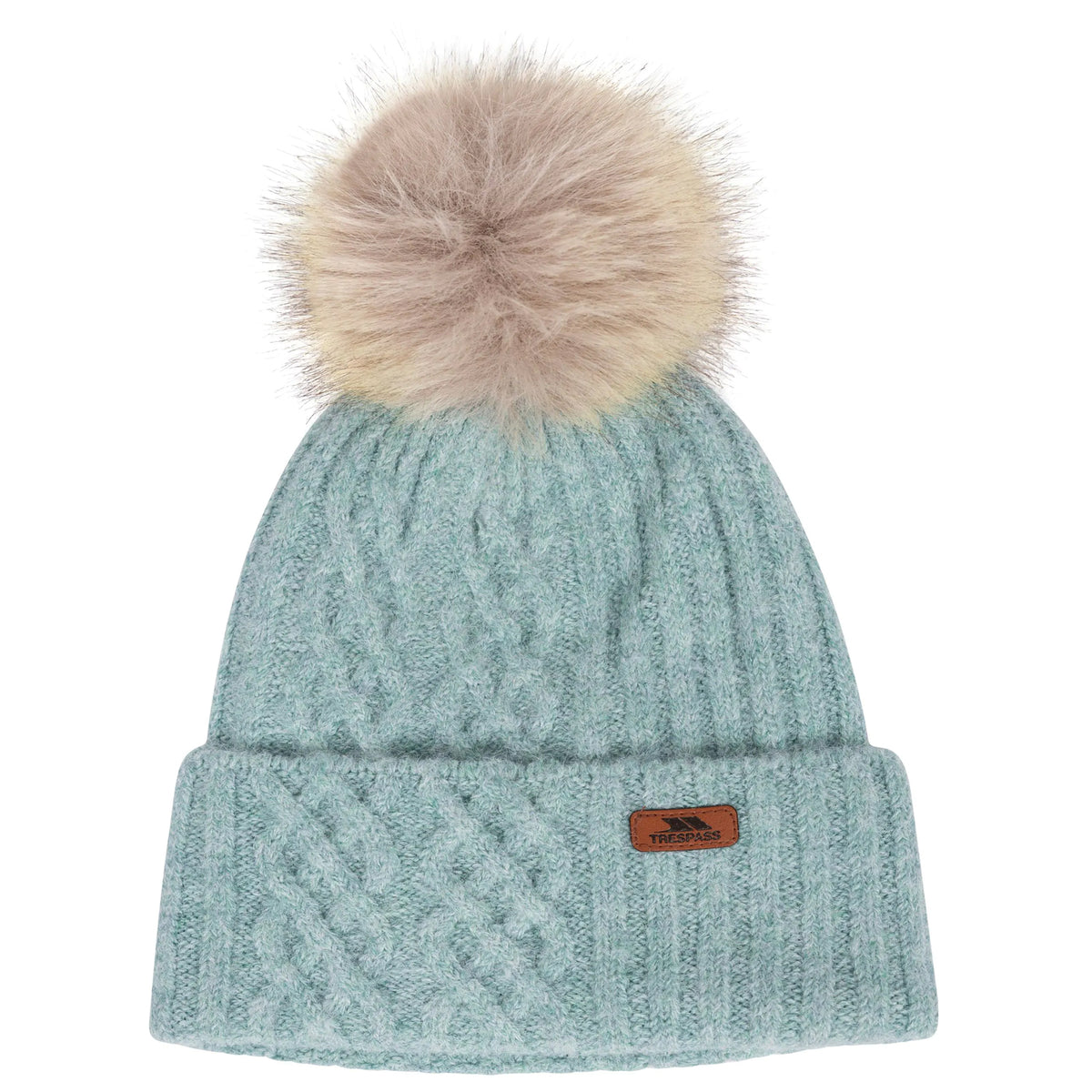 Dusty Teal - Front - Trespass Womens-Ladies Cedar Knitted Beanie