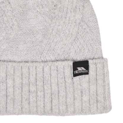 Grey Marl - Side - Trespass Womens-Ladies Jalen Knitted Beanie
