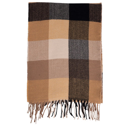 Beige - Back - Trespass Womens-Ladies Claris Checked Scarf