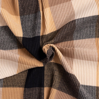 Beige - Side - Trespass Womens-Ladies Claris Checked Scarf
