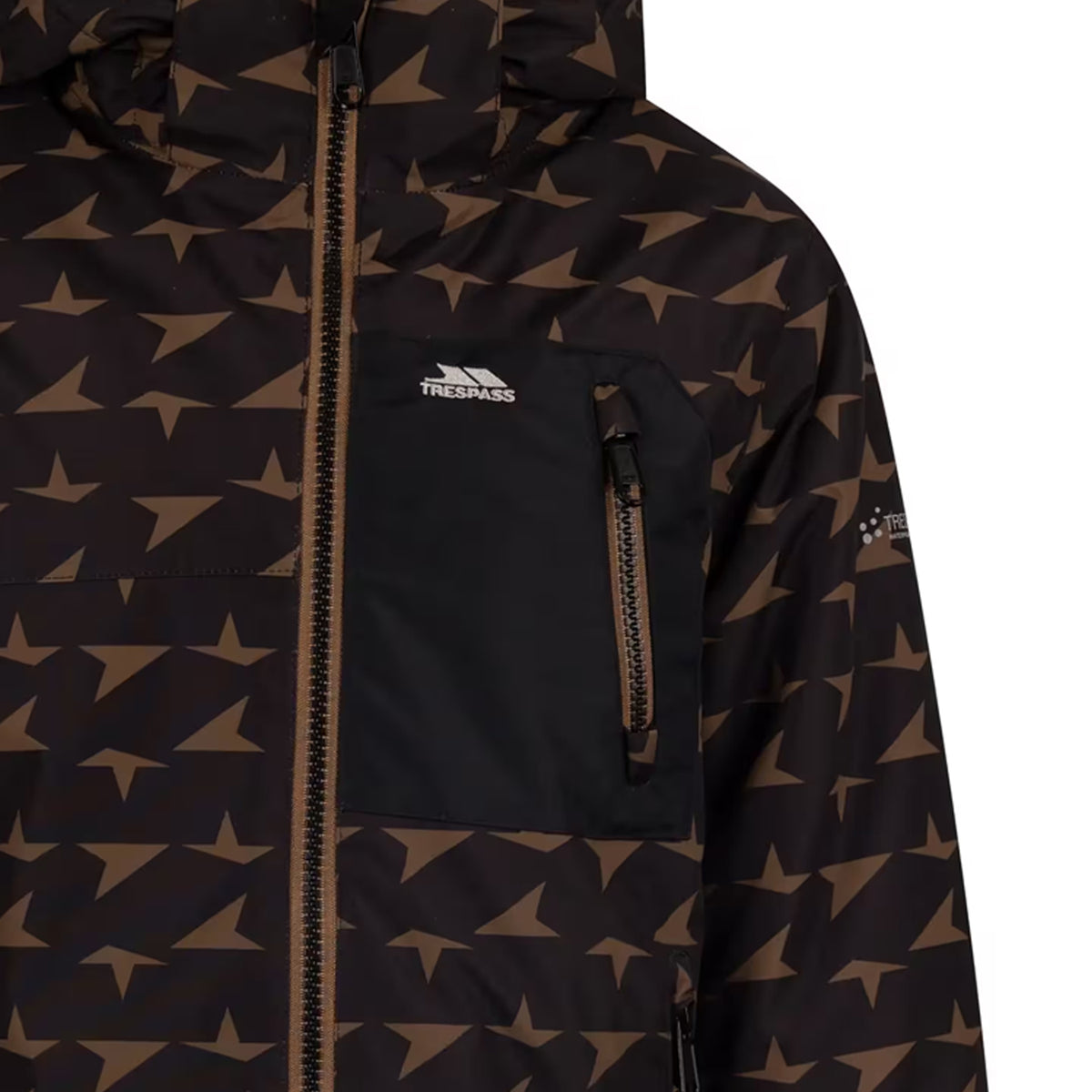 Black - Side - Trespass Boys Belbay All-Over Print Jacket