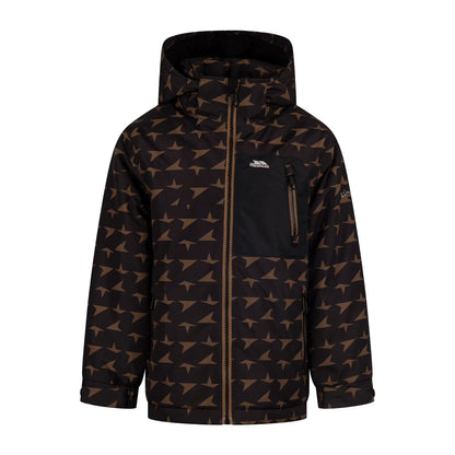 Black - Front - Trespass Boys Belbay All-Over Print Jacket