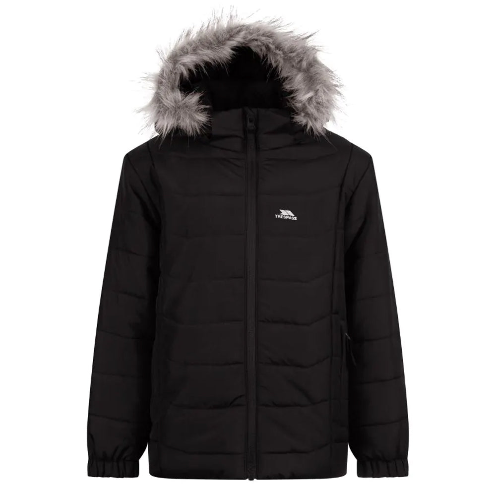 Black - Front - Trespass Boys Belcrest Padded Jacket