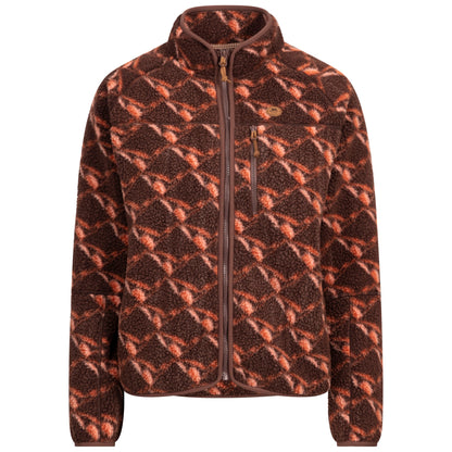 Mocha - Front - Trespass Womens-Ladies Jessie Printed Fleece Jacket