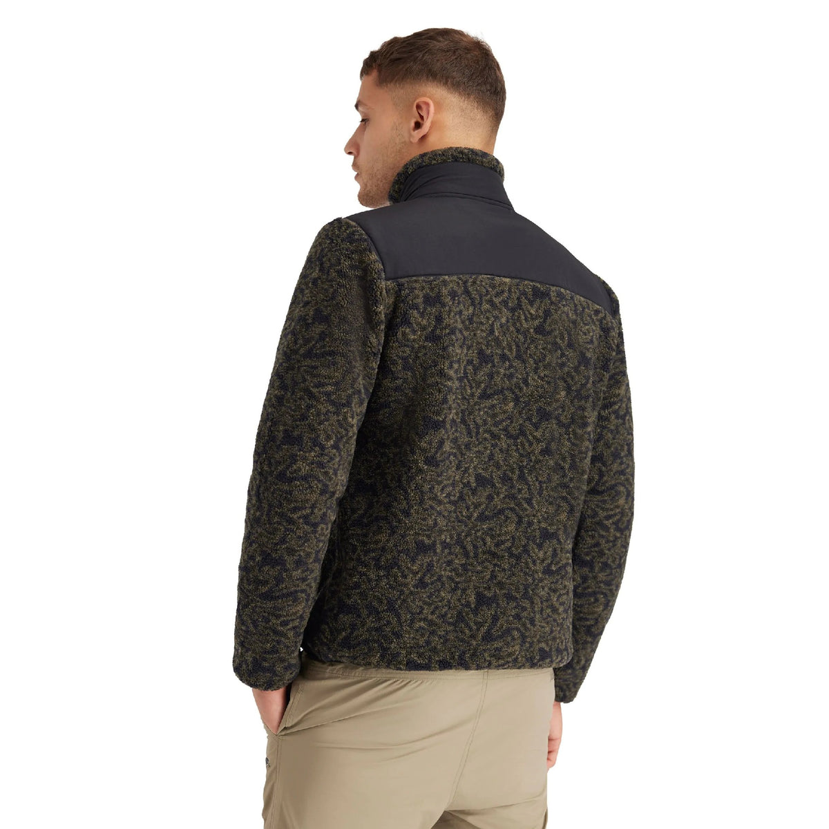 Black-Green - Lifestyle - Trespass Mens Gordon Camo DLX Fleece Jacket