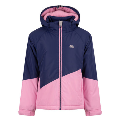 Sapphire Blue - Front - Trespass Girls Ottile Padded Waterproof Jacket