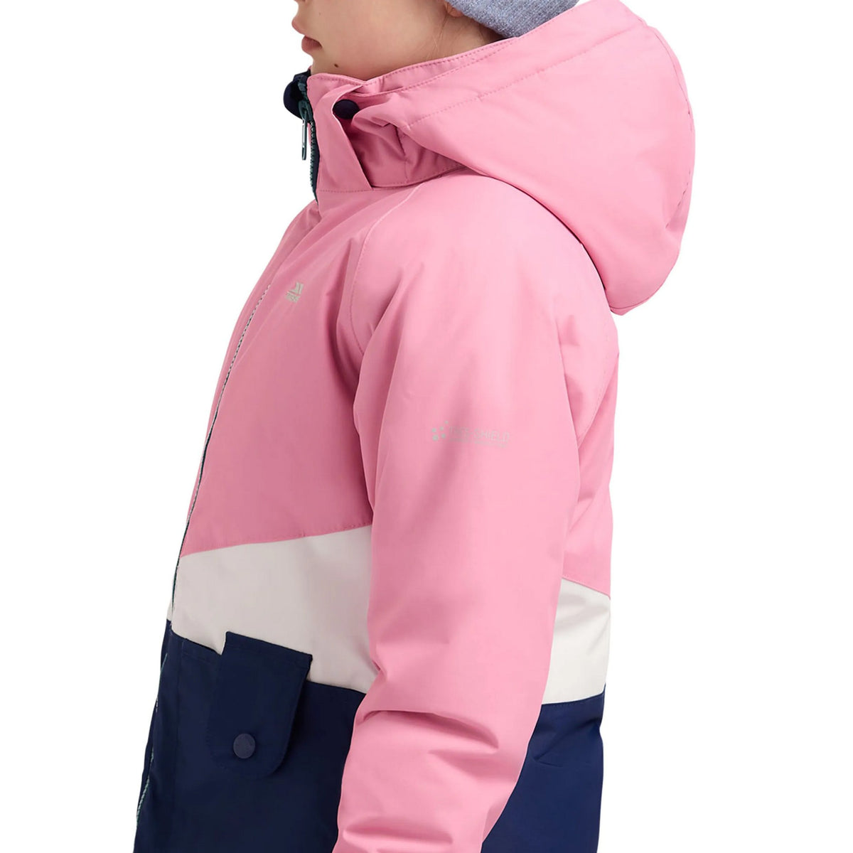 Pink - Side - Trespass Girls Bligh Jacket