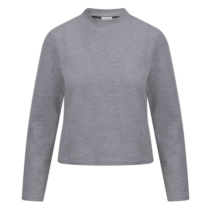 Grey Marl - Front - Trespass Womens-Ladies Lizanna Knitted Mock Neck Top