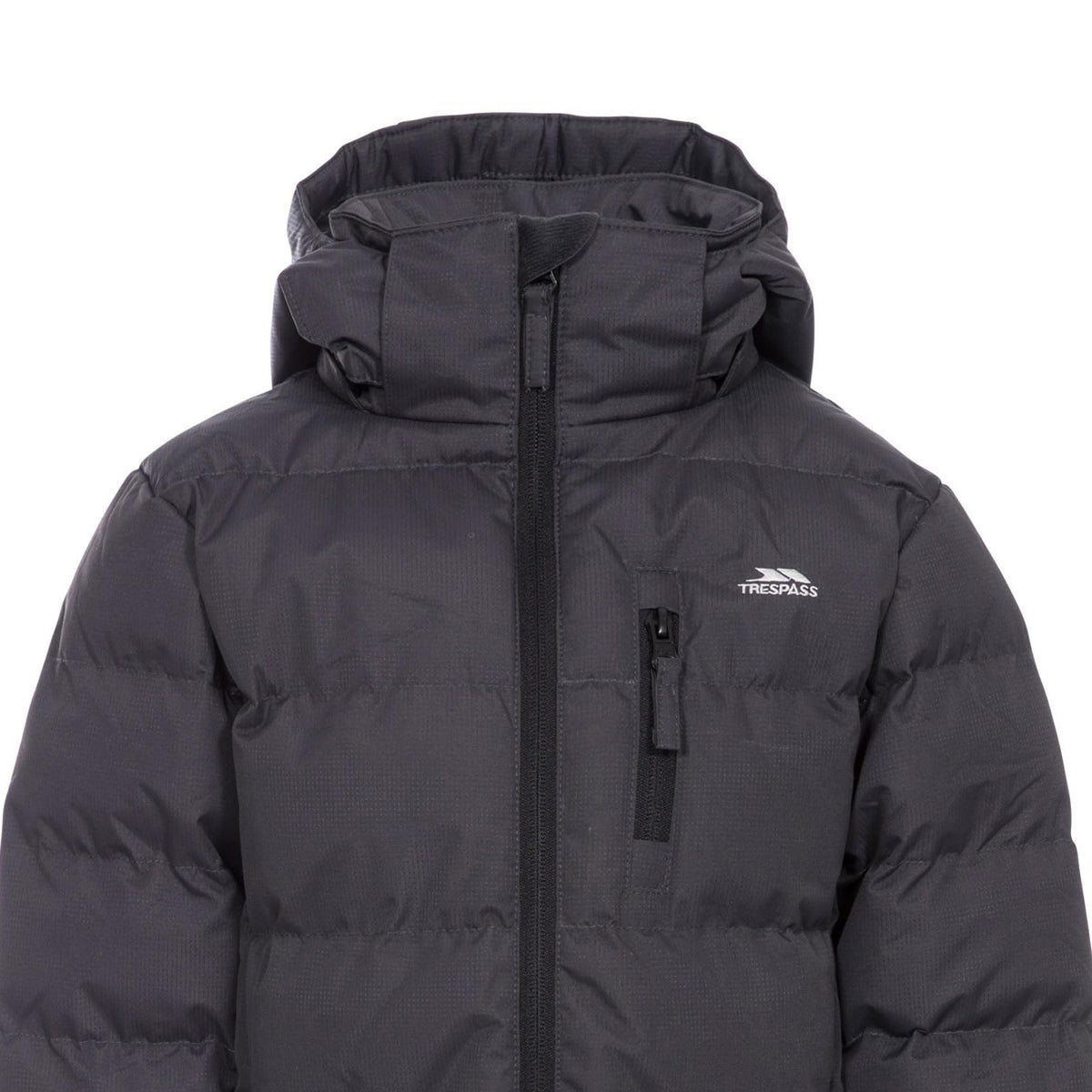 Dark Grey - Side - Trespass Boys Tuff Padded Jacket