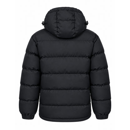 Black - Back - Trespass Boys Tuff Padded Jacket
