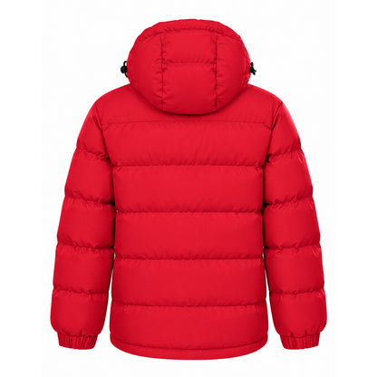 Red - Back - Trespass Boys Tuff Padded Jacket