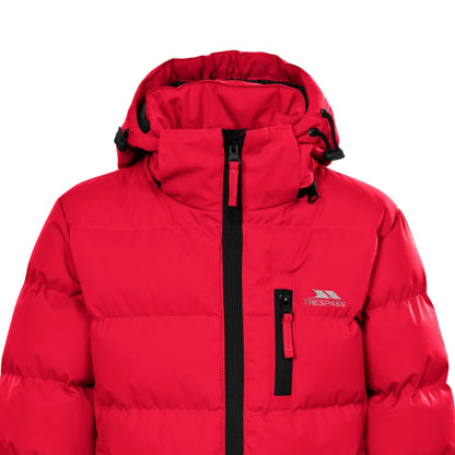 Red - Side - Trespass Boys Tuff Padded Jacket