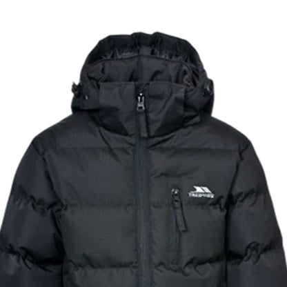 Black - Side - Trespass Boys Tuff Padded Jacket