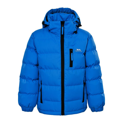 Blue - Front - Trespass Boys Tuff Padded Jacket