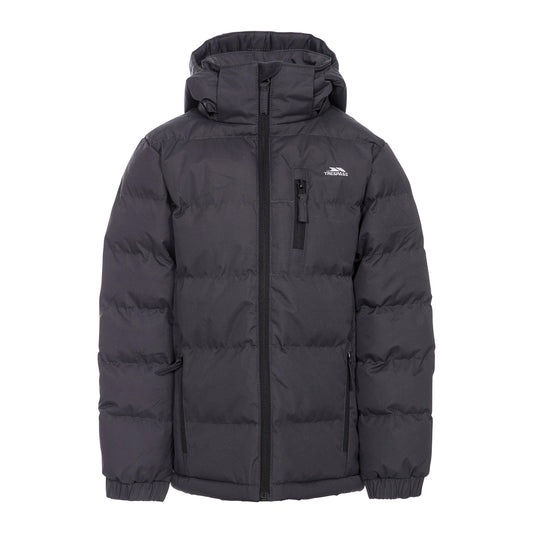 Dark Grey - Front - Trespass Boys Tuff Padded Jacket