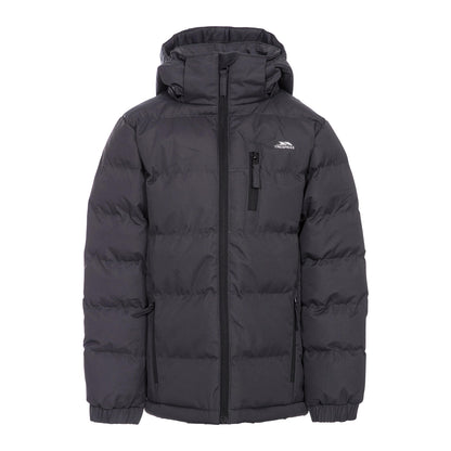 Dark Grey - Front - Trespass Boys Tuff Padded Jacket