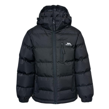 Black - Front - Trespass Boys Tuff Padded Jacket
