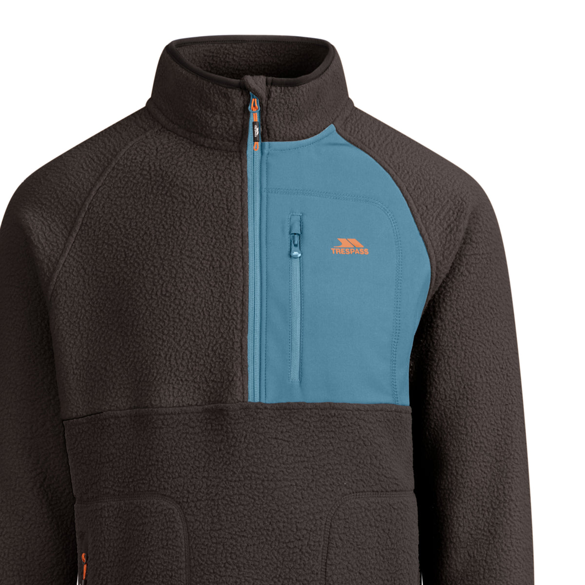 Charcoal - Side - Trespass Mens North AT200 Fleece Top