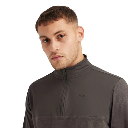 Charcoal Marl - Side - Trespass Mens Lawrie DLX Quarter Zip Track Top