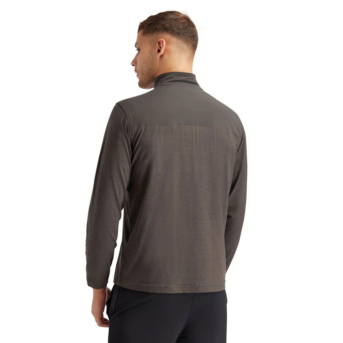 Charcoal Marl - Pack Shot - Trespass Mens Lawrie DLX Quarter Zip Track Top