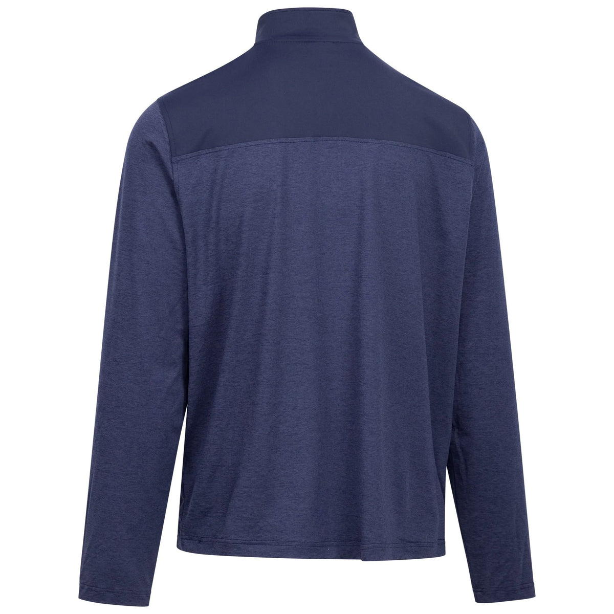 Navy Marl - Back - Trespass Mens Lawrie DLX Quarter Zip Track Top
