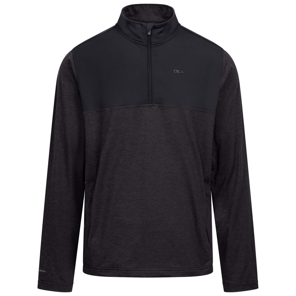 Charcoal Marl - Front - Trespass Mens Lawrie DLX Quarter Zip Track Top