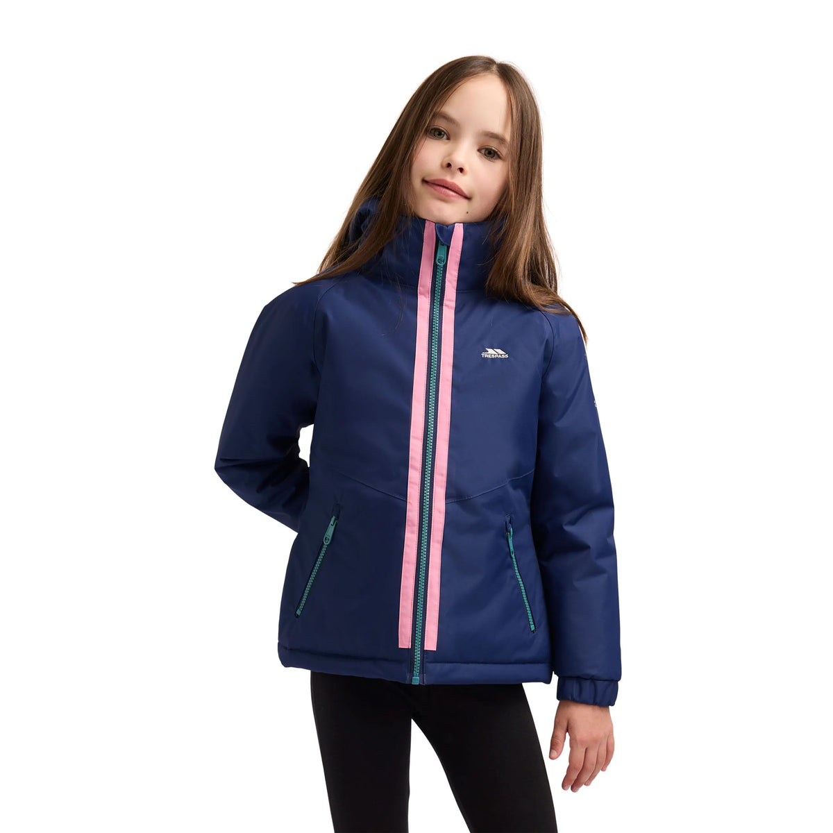 Sapphire Blue - Pack Shot - Trespass Girls Rossa Padded Waterproof Jacket