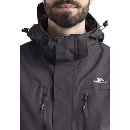 Dark Grey - Side - Trespass Mens Fyfinn Padded Waterproof Jacket